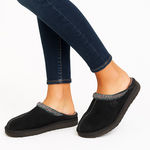 UGG  Black Suede Tasman Slip-On Slippers Size 7 Photo 0