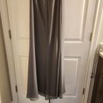 Hayley Paige Occasions  Bridesmaid maxi Dress 5714 Gunmetal Gray long chiffon 2 Photo 10