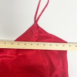 Victoria's Secret  Womens Y2K Ruffle Lace Trim Lingerie Cami Top Size L Red Photo 7