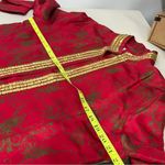 Chico's Chico’s size 1 silk Blazer Red & Gold open jacket Blouse Photo 4