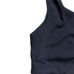 Madewell NWOT  Women's Black Ribbed One-Shoulder Longline Bikini Top Size S Photo 2
