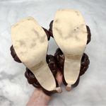 Steve Madden Kenley Braided Square Toe Slide Mule Stiletto Sandal Heel Brown 6.5 Photo 6