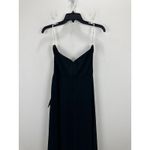 Lulus  Remember This Moment Black Rhinestone Strapless Maxi Dress Formal L NWT Photo 11