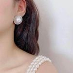 Fashion Elegant Pearl Stud Earrings for Women Silver Photo 4