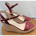 Calvin Klein Women's Hamal Wedge Sandal Cherry Red Size 10 EUC Photo 1