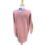 Topshop  Oversized Sweater Sz 6 Dusty Rose Pink Puff Sleeves  NWT Cozycore Photo 3