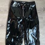 I am gia I.AM.GIA Nikole Faux Leather Pants Women XS Black Patent Shiny Slim Straight Photo 5