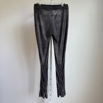 BCBGMAXAZRIA sz S Black Faux Snakeskin Leggings Ankle Zippers Photo 5