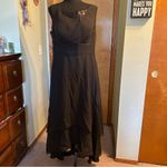 NWOT Black long formal dress sequin accented neckline with optional jacket 14 Photo 1