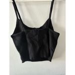 Kendall + Kylie  Tank Women’s Medium Black Cropped Henley Scoop Ribbed NWT PacSun Photo 5