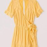 Abercrombie & Fitch Yellow and White Polka Dot Romper Photo 1