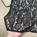 Passport Vintage Y2K Black Floral Sequin Fairy Sheer Open Back Halter Tank Top Photo 4