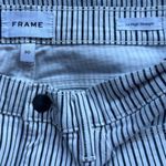 frame denim FRAME Le High Straight Jeans Multi Blanc White and Blue Pinstripes Sz 30 Photo 4