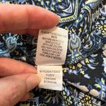 One World One‎ World Blue & Neon Yellow Blouse Pleated Tassel Tie Boho Hippie Photo 7