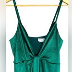 Club L London Women’s Bottle Emerald Green Velvet Plunge Neck Twist Maxi Dress 8 Photo 4