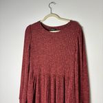 Ofeefan Women’s Cozy Red Knit Long Sleeve Winter Dress size Large Photo 1