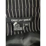 VTG Silk Due Per Due Women's Blazer Black White Striped, Sz 10 (b46) Photo 3