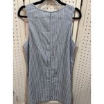 MISSLOOK Blue White Stripe Pinafore Dress Button Detail Pockets Size M Size M Photo 5