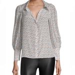 Alice + Olivia Salome silk Button down Shirt Photo 3