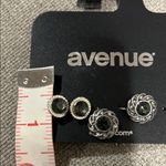 Avenue  Green and Silver Earring Set with a hint of green in the stone NWT Photo 4