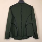 Catherines Curvy Collection Women’s Green Black Faux Leather Detail Moto Jacket Size 24W Photo 5
