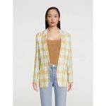 Rag and Bone  Margot Plaid Blazer in Yellow 6 Womens Jacket picnic Photo 9