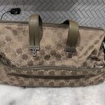 TUMI Signature Collection Logo Duffel #72163CFF Taupe Olive Trim Weekender Green Photo 0