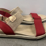 Ecco  Flowt Strap Sandals Women's Size 37 US 6 Red Leather Comfort Walking Shoes Photo 0
