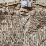 Sage The Label Off The Shoulder Pinstripe Jumpsuit Photo 7