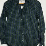 Frank & Eileen women’s plaid shirt size XS Green/Blue Photo 0