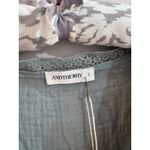 Andthewhy Revolve Lace Detailed Gauzey V Neck Blouse Top Large Sage Green NWT Photo 3