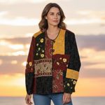 Ultimate Vintage Tapestry Jacket L | Patchwork Floral Embroidered Grandmacore Size L Photo 11
