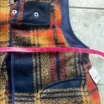 Free People Wrapped Up Blanket Vest Navy And Gold Photo 12