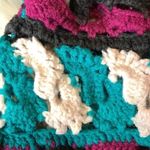 Vintage AJ Brandon hand crochet cardigan sweater L see measurements Purple Size L Photo 12