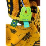 Farm Rio  Women's Dress Hand‎ Block Printed Yellow Boho Tropical Resort Medium Photo 1