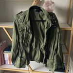 Fire Los Angeles Green Studded Military Jacket Photo 0