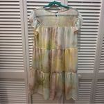 Blu Pepper Fall flowy baby doll mini tiered party short casual dress size medium Photo 5