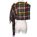 Vintage Cashmyarn by Berkshire Plaid Acrylic Scarf Sears Made in Italy Photo 2