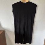 Eileen Fisher  Jumpsuit Size Medium Stretch Jersey Wide Leg Crop Harem Pant Black Photo 3