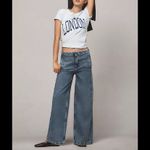 Pilcro  Pull-On High-Rise Wide-Leg
Track Jeans | Anthropologie denim drawstring Photo 2