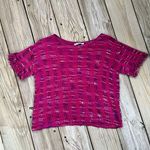 ZARA  Women's Pink Mixed Thread Cropped Top Size S Photo 0