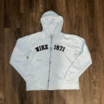 Nike Vintage Y2K 1971 Light Blue Zip Up Jacket Hoodie - Medium Photo 0