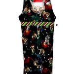 No Boundaries NWT Christmas Cat Velvet Jumpsuit Pockets Snowflake Buttons Juniors 7-9 Photo 5