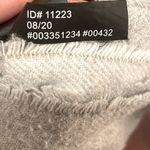 EXPRESS Striped Gray & White Blanket Scarf with Fringe Photo 7