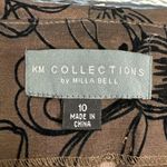 KM Collections by Milla Bell Vintage‎ Bronze Blouse w/ Brooch [Size 10] NEW NOS Brown Photo 2