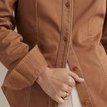 Madewell Darted Button-Up Shirt in (Re)generative Chino Western Long Sleeve Photo 3