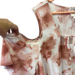 Naïf Keyhole Cold Shoulder Short Sleeve Tie Dye Soft Stretch Pink Top Womens 3X Photo 9