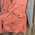 Torrid  Twill Hacci Sleeve Anorak Jacket Coral Gray Cozy Winter Size 2X 18/20 Photo 5