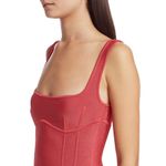 Herve Leger ππ Corset Seam Mini Bandage Dress ~ Burnt Rose XS Bodycon Cocktail Photo 5