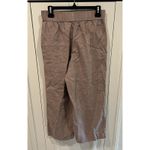 Tahari  Essentials 100% Linen Pull On Pants Size Medium Wide Leg Brown Beach Boho Photo 2